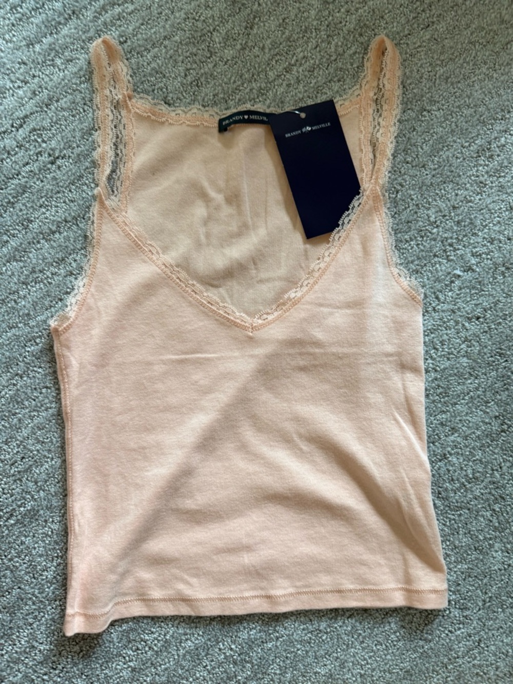 NWT brandy melville coral lace tank